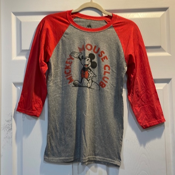 New! Disney Parks Mickey Mouse Club Baseball Tee S - Picture 1 of 5